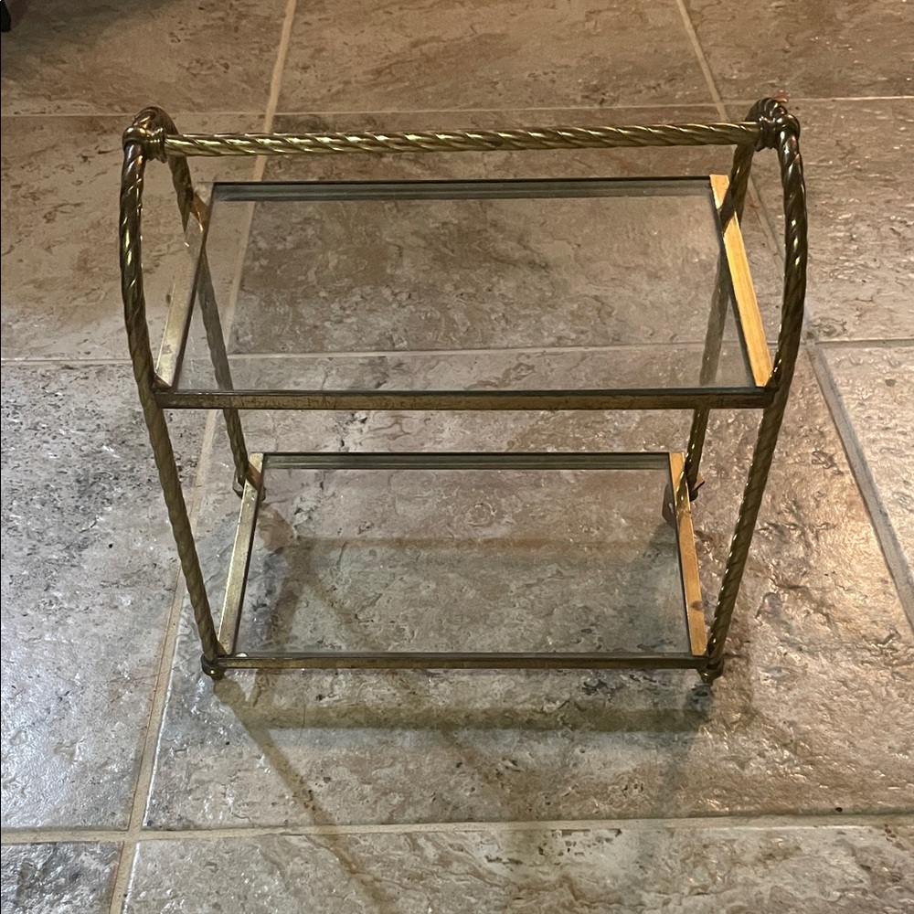 Gold Metal and Glass Wall Decor